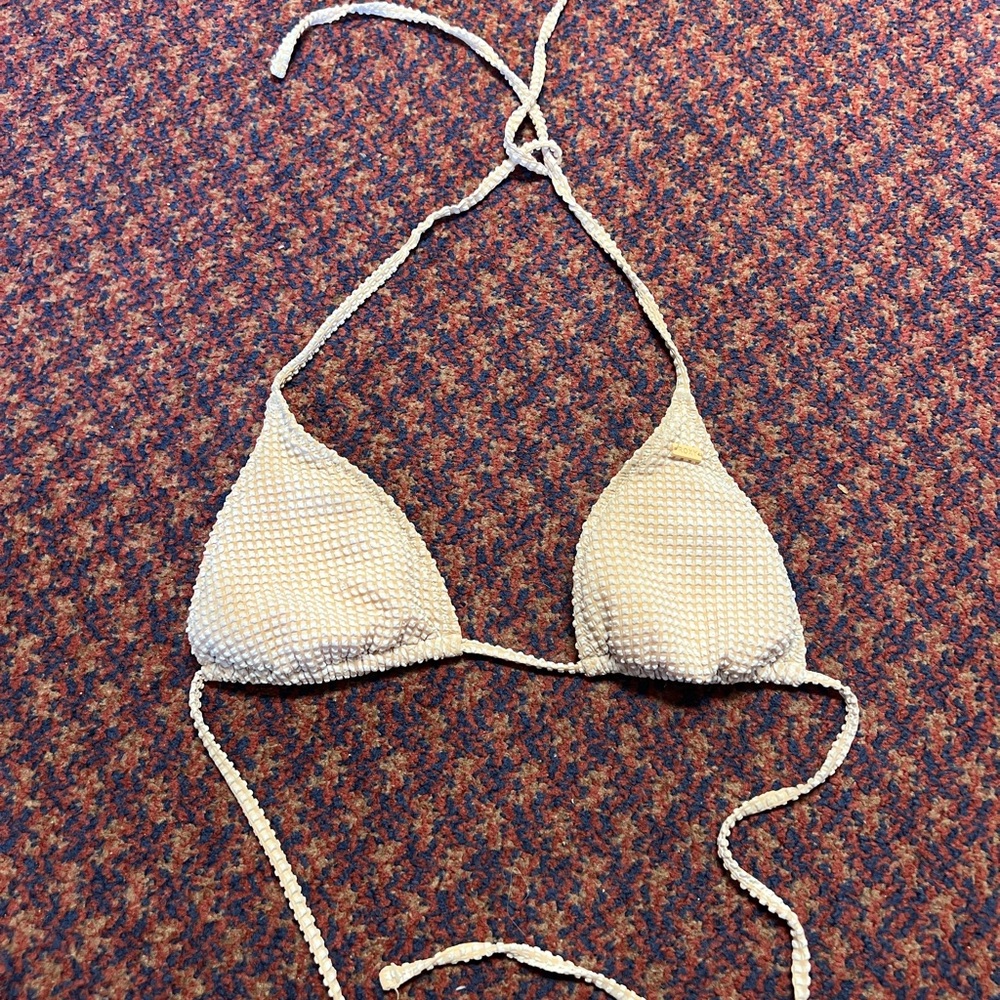 Roxy Cream Triangle Bikini Top Swimwear